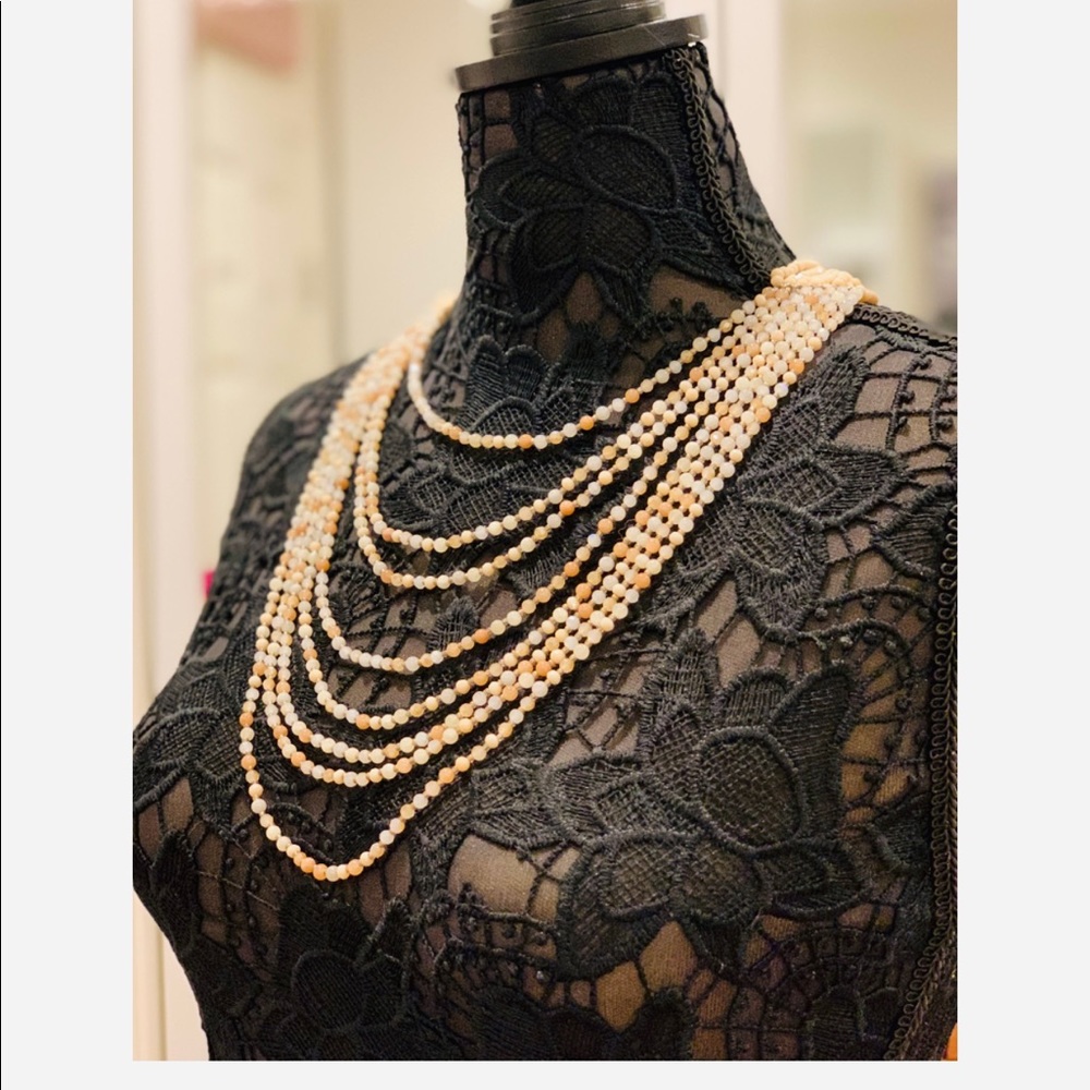 Nakamol Necklace Multi-Strand Crystal Layer NWOT